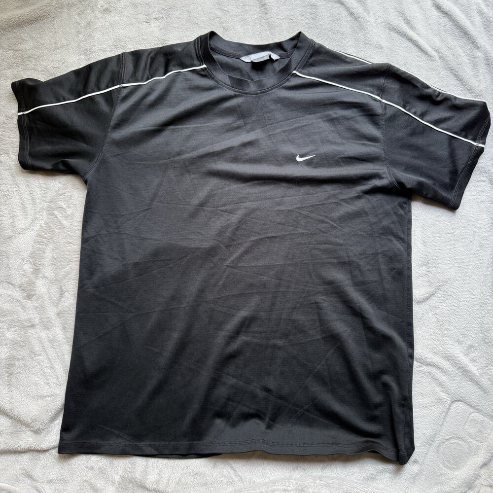 Nike Athletic Shirt Mens XXL Black Performance Workout Gym Running Swoosh